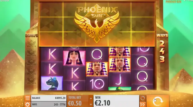 Online slot Phoenix Sun with scatters and wilds